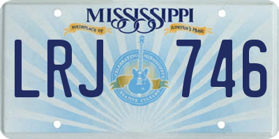 MS license plate LRJ746