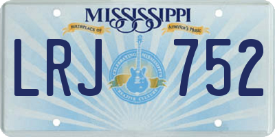 MS license plate LRJ752
