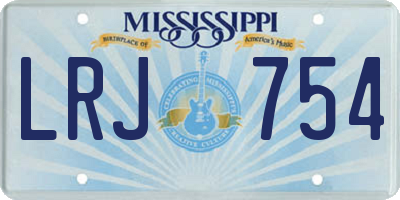 MS license plate LRJ754