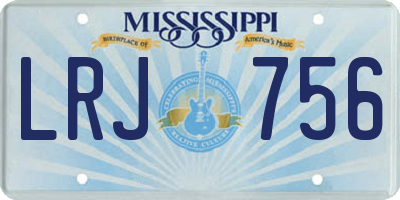 MS license plate LRJ756