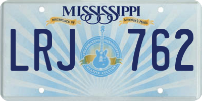 MS license plate LRJ762