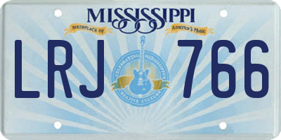 MS license plate LRJ766