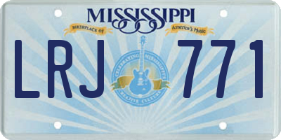 MS license plate LRJ771
