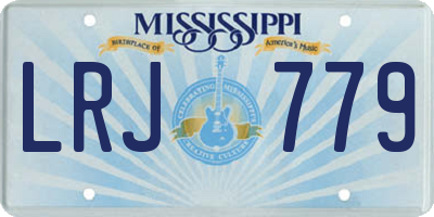 MS license plate LRJ779