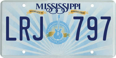 MS license plate LRJ797