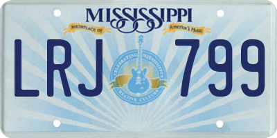 MS license plate LRJ799
