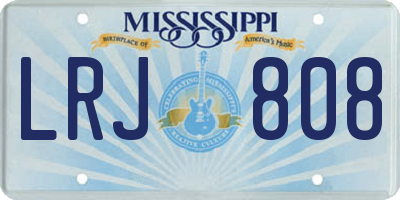 MS license plate LRJ808