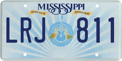 MS license plate LRJ811