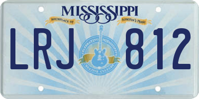 MS license plate LRJ812
