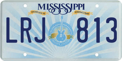 MS license plate LRJ813