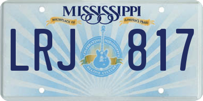 MS license plate LRJ817