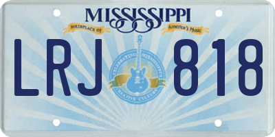 MS license plate LRJ818