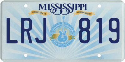 MS license plate LRJ819