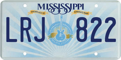 MS license plate LRJ822