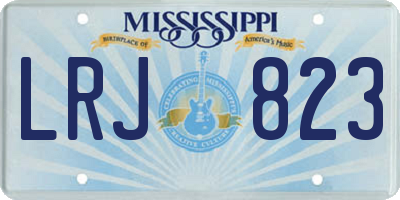 MS license plate LRJ823