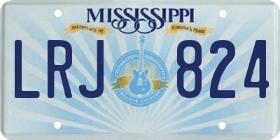MS license plate LRJ824