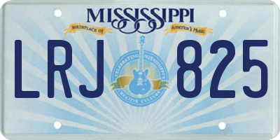 MS license plate LRJ825