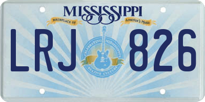 MS license plate LRJ826