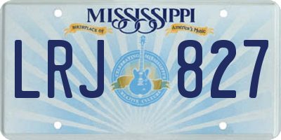 MS license plate LRJ827