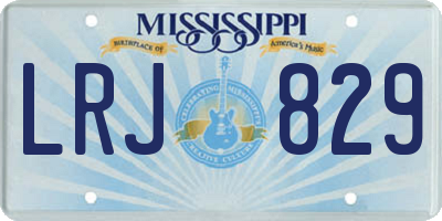 MS license plate LRJ829