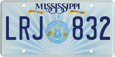 MS license plate LRJ832