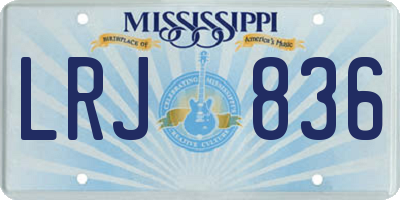 MS license plate LRJ836