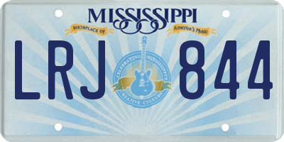 MS license plate LRJ844