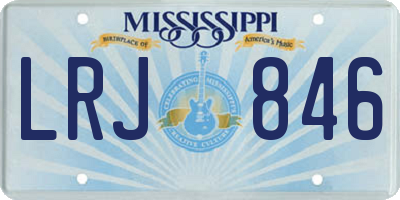 MS license plate LRJ846