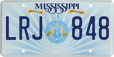 MS license plate LRJ848