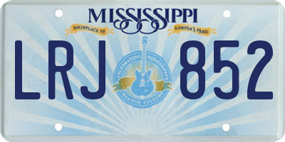 MS license plate LRJ852