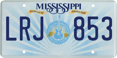 MS license plate LRJ853