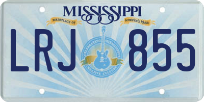 MS license plate LRJ855