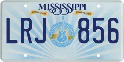 MS license plate LRJ856
