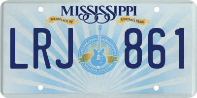 MS license plate LRJ861