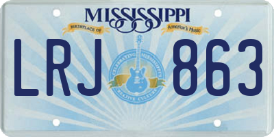 MS license plate LRJ863