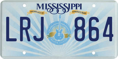 MS license plate LRJ864