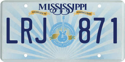 MS license plate LRJ871