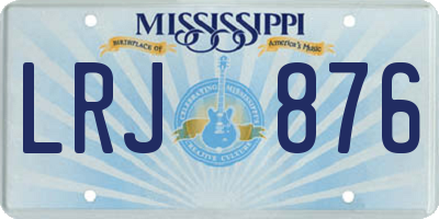 MS license plate LRJ876