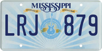 MS license plate LRJ879