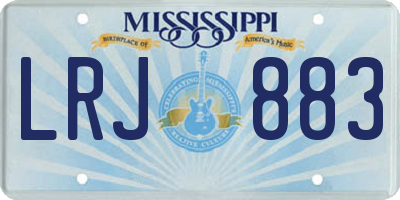 MS license plate LRJ883