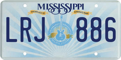 MS license plate LRJ886