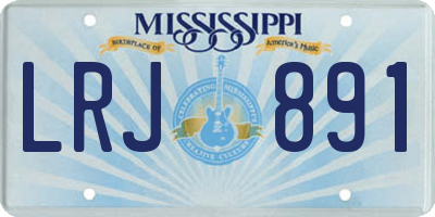 MS license plate LRJ891