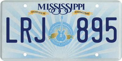 MS license plate LRJ895
