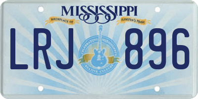 MS license plate LRJ896