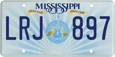 MS license plate LRJ897