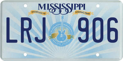 MS license plate LRJ906
