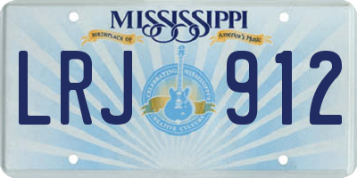 MS license plate LRJ912