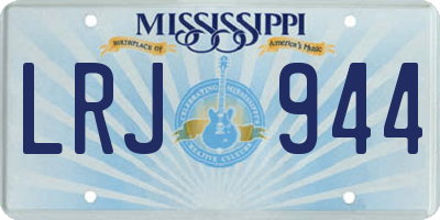 MS license plate LRJ944