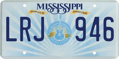 MS license plate LRJ946