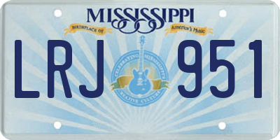 MS license plate LRJ951